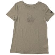 W フラワーハンドTシャツ レディース フィットネス ヨガ シャツ FALLEN ROCK/COPPER(11D) Sサイズ SNWP03134