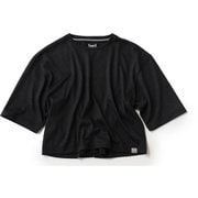 JP140クロップドTシャツ レディース フィットネス ヨガ シャツ Jet Black Melange(J004) Sサイズ SNWJ10201