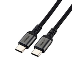 USB Type-C to Type-C ケーブル 1m USB PD対応 100W Hi-Speed USB（USB2.0） 急速充電 断線に強い 高耐久 ナイロンメッシュ ブラック MPA-CC5PAN10BK