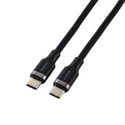 USB Type-C to Type-C ケーブル 2m USB PD対応 100W Hi-Speed USB(USB2.0) 急速充電 シリコン素材 やわらかく絡みにくい ブラック MPA-CC5PSSA20BK