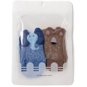 ZoolandSocksSet2Pairs KumaBeigeZouBlue 8-10 A22ZS