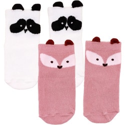 AnimalsSocksSet2Pairs Kitsune 12-14 A22SS
