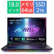 ゲーミングノートPC/AORUS MASTER 18/18.0型/Core Ultra 9 275HX/GeForce RTX 5090 Laptop/メモリ 64GB/SSD 2TB/Windows 11 Pro/ナイトスカイ AORUS MASTER 18 BZHC6JPD45JP