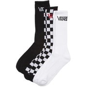 クラシック クルーソックス（3足） メンズ フィットネス ソックス BLACK/WHITE 24.5-27cm VN000F0XY28