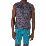 MEN SLEEVELESS TOP メンズ ランニングウェア シャツ Gグレー(020) XLサイズ 2011D272