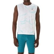 MEN SLEEVELESS TOP メンズ ランニングウェア シャツ ブリリアントホワイト(100) XLサイズ 2011D272