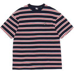 ブービーピケTシャツ メンズ カットソー Navy/Red（N011） Lサイズ CH02-1238
