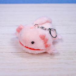海中散歩ぽちゃまる ぬいぐるみキーチェーン ウーパールーパー