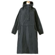 B-740573 because ビコーズ アノラックロングパーカ レインコート ブラック beanorak