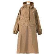 B-740573 because ビコーズ アノラックロングパーカ レインコート ブラウン beanorak