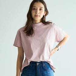 980030010 UVカット・汗ジミ防止チハイネックT LL-3Lサイズ ピンクベージュ fr980030