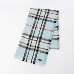 OB90903L9 WOMEN タータンチェックストール ストール ターコイズ ob90903l9