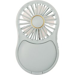 LEDライトミラー付 3WAYハンディファン USB-C充電 風量3段階 ミント YNG-MF180-MT