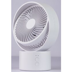 コンパクトスウィングファン USB-C充電 風量5段階 YNG-SDF200-WH