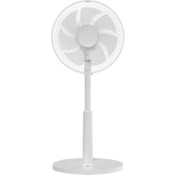 リビング扇風機 PDシリーズ DCモーター 30cm7枚羽根 左右自動首振り 風量9段階 モバイルバッテリー対応  ワイヤレスフルリモコン ライトグレー RLX-CP030-H