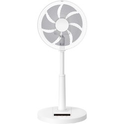 リビング扇風機 DCモーター 30cm7枚羽根 立体首振り 温度センサー搭載  風量8段階 リモコン付 RLX-HHD030-W
