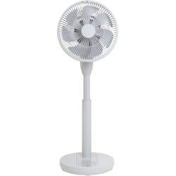 ミニリビング扇風機 PDシリーズ DCモーター 23cm7枚羽根 上下左右自動首振り 風量8段階 モバイルバッテリー対応 衣類乾燥モード搭載  ライトグレー RLX-MP023-H