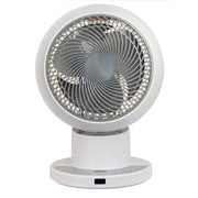 サーキュレーター PDシリーズ DCモーター 18cm3枚羽根 上下左右自動首振り 風量7段階 モバイルバッテリー対応 水洗い可 グレージュ RCRP-W018-C
