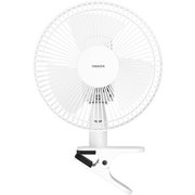 クリップ式扇風機 23cm 風量2段階 YCS-E232-W