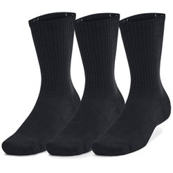 トレーニングコットンクルーソックス ユニセックス フィットネス ソックス Black/Black/White（001） MDサイズ（25-27cm） 3足セット 1386311