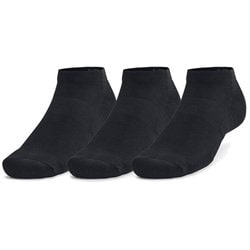 トレーニングコットンローカットソックス ユニセックス フィットネス ヨガ ソックス Black/Black/White（001） SMサイズ（23-25cm） 3足セット 1386312