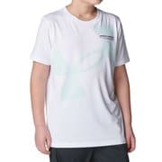 テックスーパービッグロゴショートスリーブTシャツ キッズ トップス 半袖 White/Comet Green(100) YXLサイズ 6001338