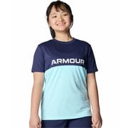 テックカラーブロックTシャツ&ショーツセット キッズ 上下セット Midnight Navy/Stream(410) YLGサイズ 6001343