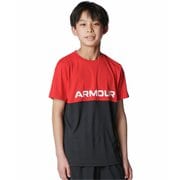 テックカラーブロックTシャツ&ショーツセット キッズ 上下セット Red/Black/White(600) YLGサイズ 6001343