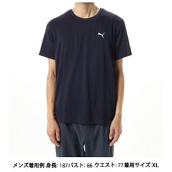 ESS スモールプーマロゴポリTシャツ メンズ ランニングウェア シャツ NEW NAVY（16） XLサイズ 687561
