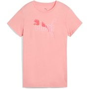 ESS ロゴ ラブ 半袖 Tシャツ レディース ランニングウェア シャツ Pink Fruit(18) Lサイズ 687605