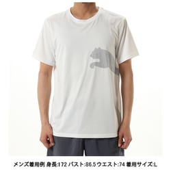 TAD ビッグロゴ メンズ ランニングウェア シャツ PUMA WHITE（02） Mサイズ 527364