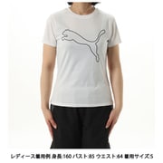 TADエッセンシャルロゴ レディース フィットネス ヨガ シャツ PUMA WHITE(02) Lサイズ 527332