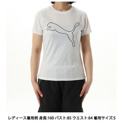 TADエッセンシャルロゴ レディース フィットネス ヨガ シャツ PUMA WHITE（02） Mサイズ 527332