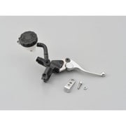 DAYTONA・NISSIN ブレーキマスターシリンダー ショートレバー(横型/タンク別体式) 1/2インチ(約12.7mm)<ホワイトタンク薄型> ブラック/バフクリアー 49017
