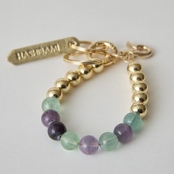 Ha2311-411RF [GDビーズストラップ レインボーフローライト]