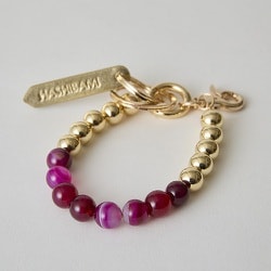 Ha2311-411PA [GDビーズストラップ ピンクアゲート]