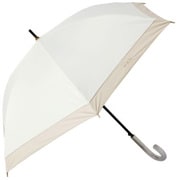 HAU バイカラー ジャンプ式長傘 晴雨兼用 UVカット加工 55cm オフホワイト 1000294805506