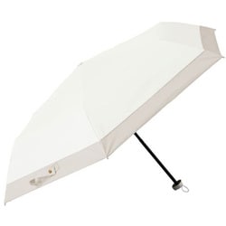 HAU バイカラー 折りたたみ傘 晴雨兼用 UVカット加工 50cm オフホワイト 1000294905006
