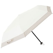 HAU バイカラー 折りたたみ傘 晴雨兼用 UVカット加工 50cm オフホワイト 1000294905006