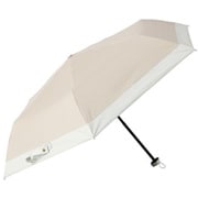 HAU バイカラー 折りたたみ傘 晴雨兼用 UVカット加工 50cm ベージュ 1000294905024