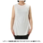 スリーブレストップ レディース フィットネス ヨガ シャツ ホワイト(W) Lサイズ GA-C670TT