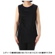 スリーブレストップ レディース フィットネス ヨガ シャツ ブラック(B) Lサイズ GA-C670TT