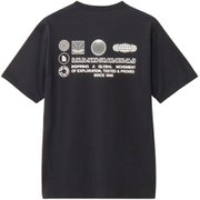 ショートスリーブフラッシュドライグローブグリッドコットンティー ユニセックス カットソー ブラック(K) XLサイズ NT32550