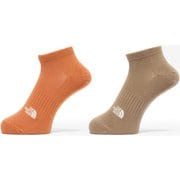 TNF ロゴ 2P ショート クールマックス ユニセックス ソックス クラシックカーキ×アイアンブロンズ(CI) Mサイズ(25-27cm) NN82517