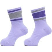 TNF リフレクト 2P クルー キッズ ソックス パープルグラナイト×ピークパープル(PP) JLサイズ(19-21cm) NNJ82512