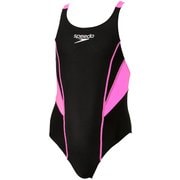 【WA承認】フレックスゼロ2ジュニアエイムカットスーツ ガールズ 競泳水着 ピンク×ブラック(PK) 140サイズ SCG02206F