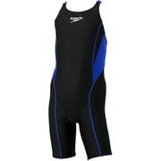 【WA承認】フレックスゼロ2ジュニアオープンバックニースキン ガールズ 競泳水着 ブルー×ブラック(BK) 150サイズ SCG12206F
