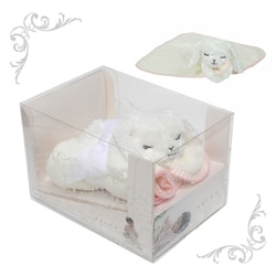 ふわモコ安心毛布 バニー ピンク ギフトBOX