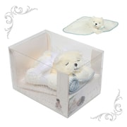 ふわモコ安心毛布 ベア ブルー ギフトBOX