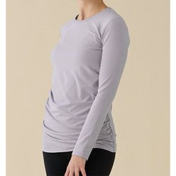アンヌトップ レディース フィットネス ヨガ シャツ グレーラベンダー SU-T771L34W4